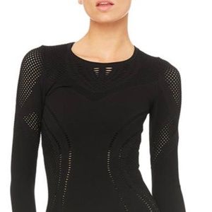 ALO Yoga Lark Long-Sleeve Black Top | Never Worn | Small
